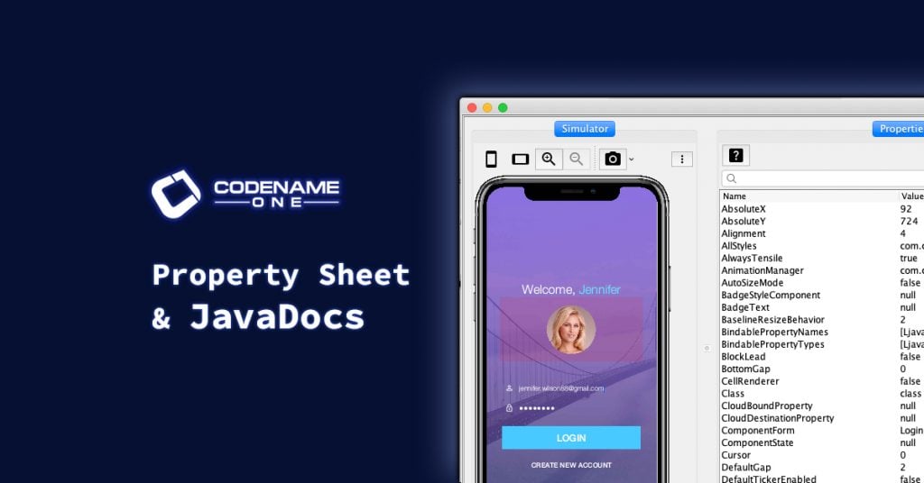 New Property Sheet and JavaDocs