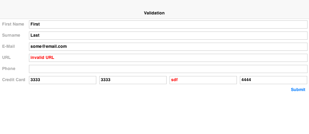 Validation, RegEx & Masking